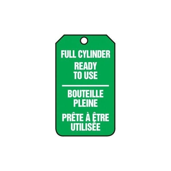 Accuform French Bilingual Safety Tags, FULL CYLINDER READY TO USE, 5.75in x 3.25in, PF-Cardstock, 25PK FBMGT203CTP - main